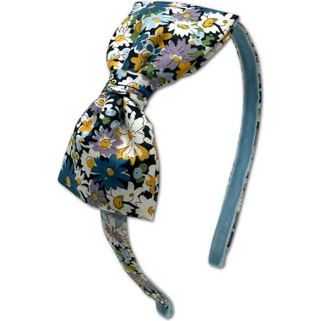 Liberty of London Bow Headband, Blue Daisies