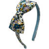 Liberty of London Bow Headband, Blue Daisies - Headbands - 1 - thumbnail