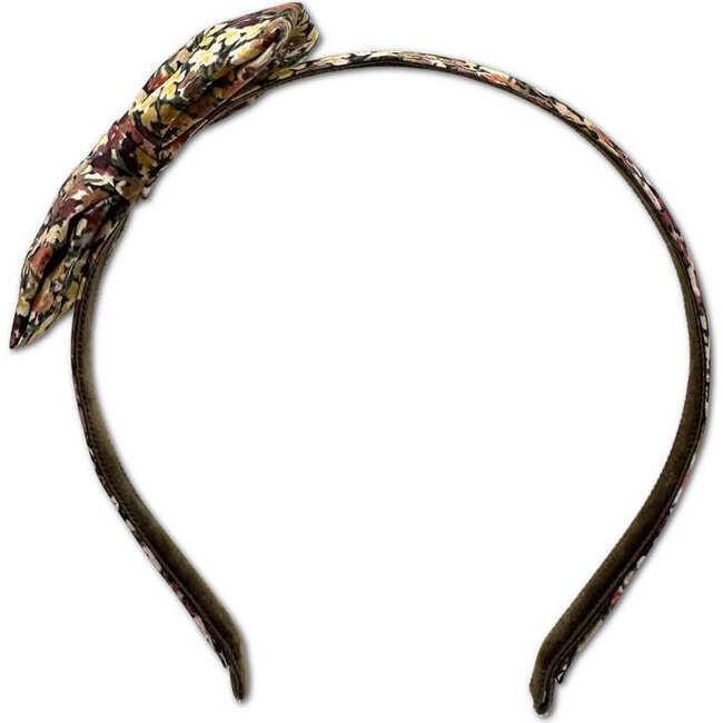 Liberty of London Bow Headband, Brown Floral - Headbands - 5