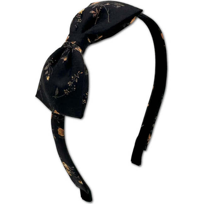 Liberty of London Bow Headband, Black Floral