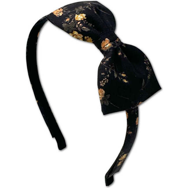 Liberty of London Bow Headband, Black Floral - Headbands - 5