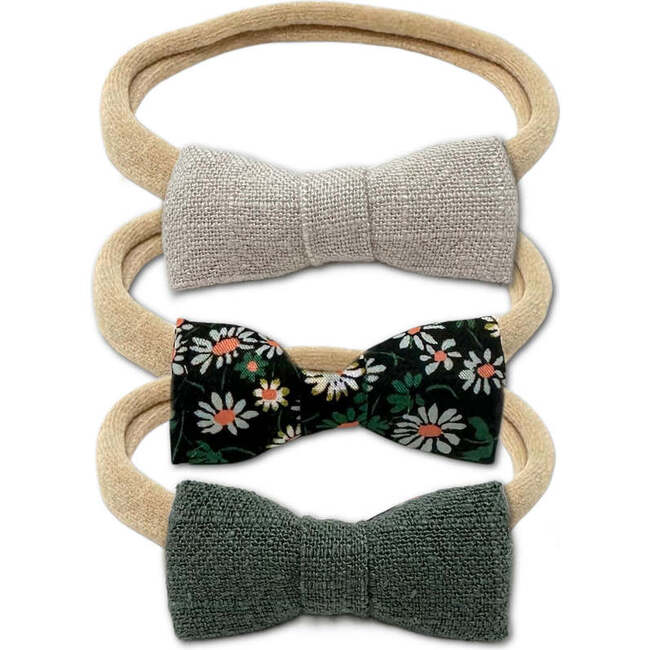 Itty Bitty Bow Baby Headbands, Daisies Bundle Set - Hair Accessories - 1