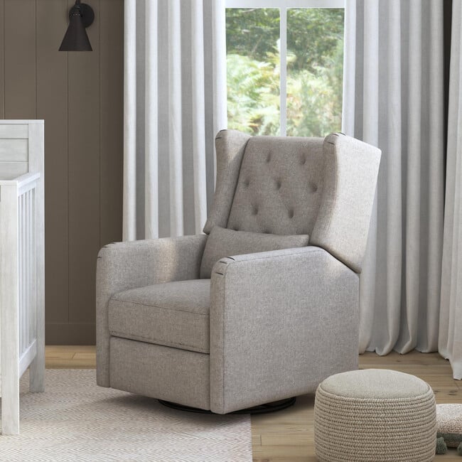 Everly Recliner and Swivel Glider, Grey Eco-Weave - Nursery Chairs - 2