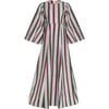 Women's Stevie Block Print Striped Round Neck Long Bell Sleeve Flared Dress, Multicolors - Dresses - 1 - thumbnail