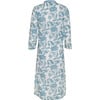 Women's Isle Isla Block Print classic Collared Neck Long Sleeve Popover Cover-Up, Blue - Cover-Ups - 2