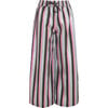 Women's Shimmery Block Print Striped Elastic Waist Drawstring Pants, Multicolors - Pants - 1 - thumbnail