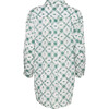 Women's Chakli Block Print Long Sleeve Oversized Button-Down Cover-Up, Green - Cover-Ups - 2