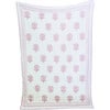 Kids Hand Block Print Quilted Blanket, Flamingo & Butter - Blankets - 1 - thumbnail