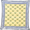 Babys Hand Block Print Reversible Quilted Blanket, Butter - Blankets - 1 - thumbnail