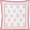 Babys Hand Block Print Reversible Quilted Blanket, Flamingo Pink - Blankets - 2