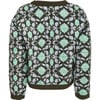 Women's Poppy Lisbon Print Reversible Contrast Piping Long Sleeve Jacket, Green - Jackets - 2