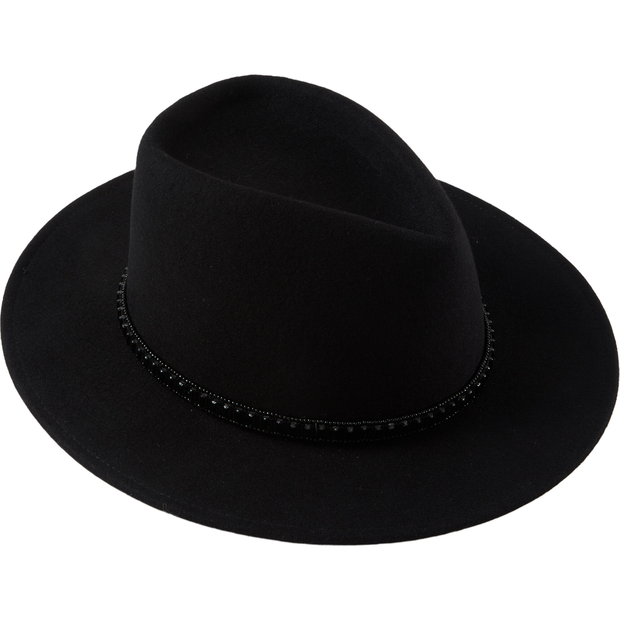 Women's Blaine Fedora Hat, Black - Hats - 1