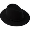 Women's Blaine Fedora Hat, Black - Hats - 1 - thumbnail