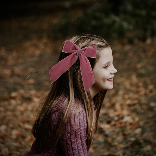 Big Velvet Bow, Rose - Bows - 2