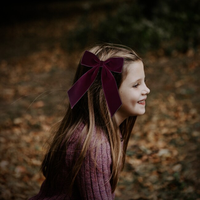 Big Velvet Bow, Burgundy - Bows - 2
