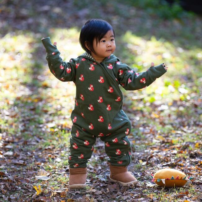 Reversible Double-Layer Hooded Snug As A Bug Suit, Little Fox - Onesies - 2