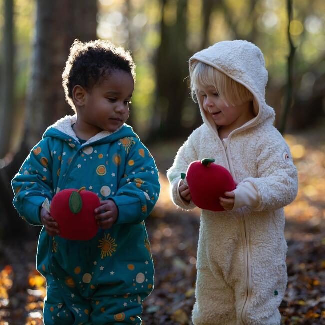 Sherpa Lined Elastic Fold-Over Cuff Hooded Snowsuit, Sun & The Stars - Snowsuits - 3