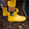 Wellington Ankle Length Round Toes Waterproof Boots, Gold - Rain Boots - 4