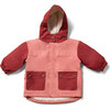 Recycled Colour Block Waterproof Zipper Winter Coat, Plum - Raincoats - 1 - thumbnail