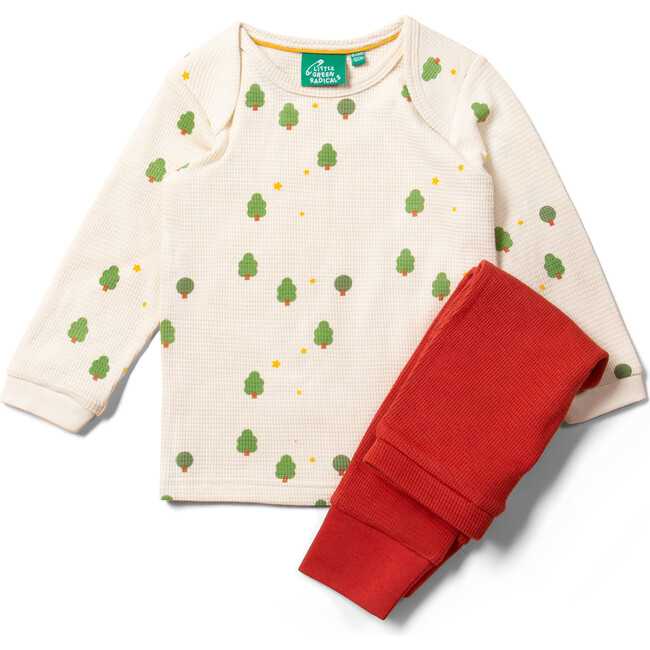 Organic Envelope Neck Long Sleeve T-Shirt And Jogger Playset, Winter Trees