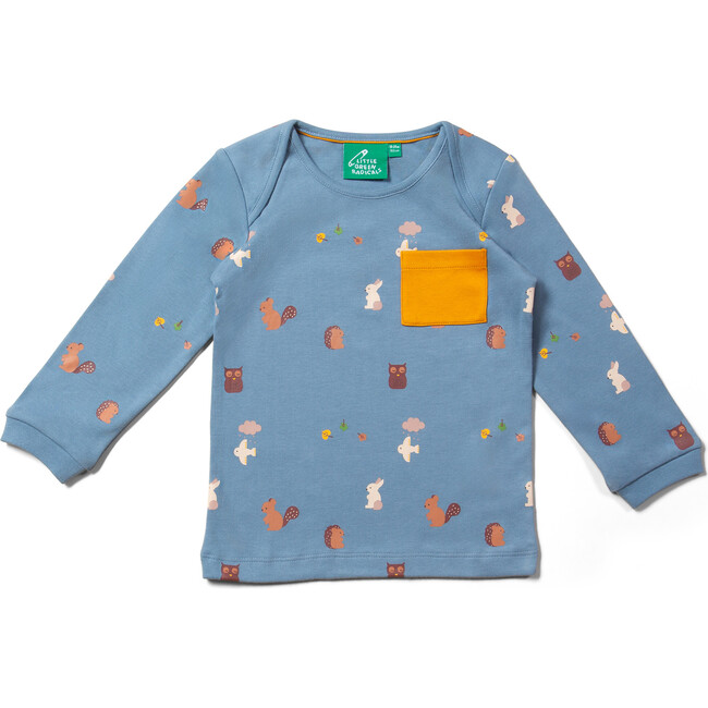 Organic Envelope Neck Long Sleeve T-Shirt And Jogger Playset, Woodland Folk - Loungewear - 2