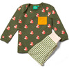 Organic Envelope Neck Long Sleeve T-Shirt And Jogger Playset, Little Fox - Loungewear - 1 - thumbnail