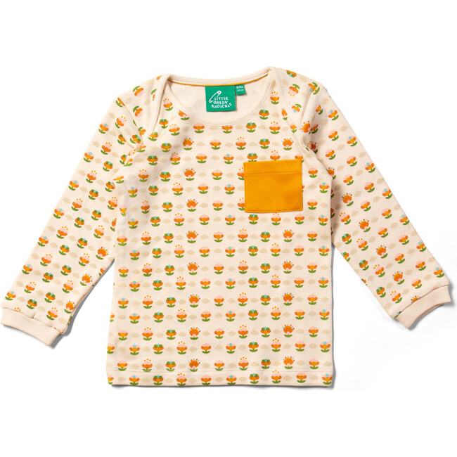 Organic Envelope Neck Long Sleeve T-Shirt And Jogger Playset, Little Blooms - Loungewear - 2