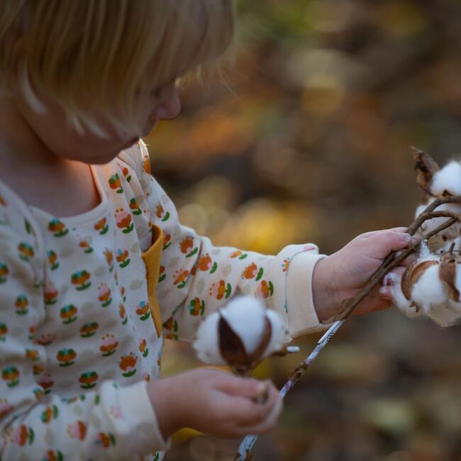 Organic Envelope Neck Long Sleeve T-Shirt And Jogger Playset, Little Blooms - Loungewear - 4