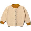 From One To Another Snug Knit Button-Up Cardigan, Oatmeal And Gold - Cardigans - 1 - thumbnail