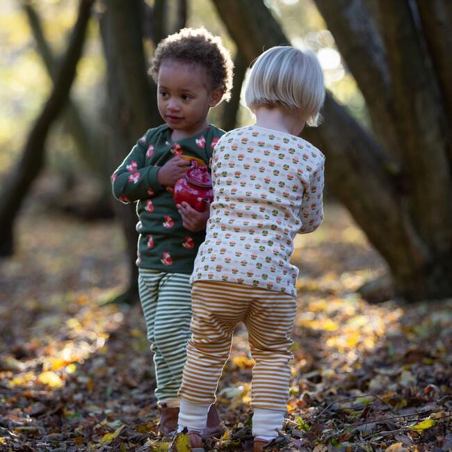 Organic Envelope Neck Long Sleeve T-Shirt And Jogger Playset, Little Blooms - Loungewear - 6