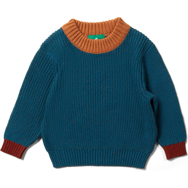 From One To Another Cotton Comfy Long Sleeve Snug Knit Jumper, Teal