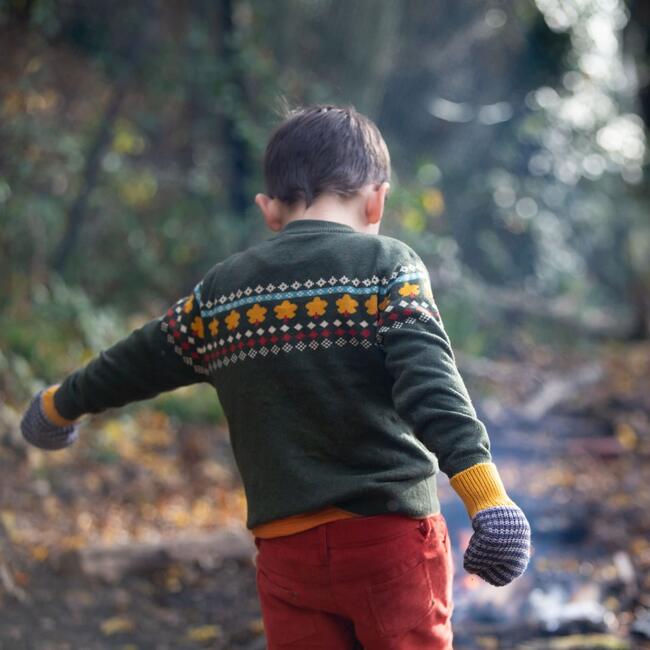 From One To Another Fair Isle Long Sleeve Knit Jumper, Autumn Leaf - Sweaters - 6