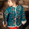 Cosy Sherpa Fleece Reversible Long Sleeve Poppers Jacket, Enchanted Forest - Jackets - 3