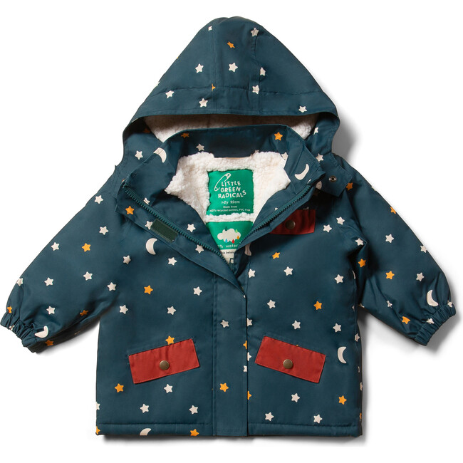 Adventure Recycled Waterproof Hooded Winter Coat, Starry Night