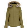 Women's Tuscany II Ski-Ready Regular Fit Faux Fur Hooded Jacket, Smokey Olive - Parkas - 1 - thumbnail