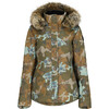 Women's Tuscany II Ski-Ready Regular Fit Faux Fur Hooded Jacket, Vintage Camo - Parkas - 1 - thumbnail