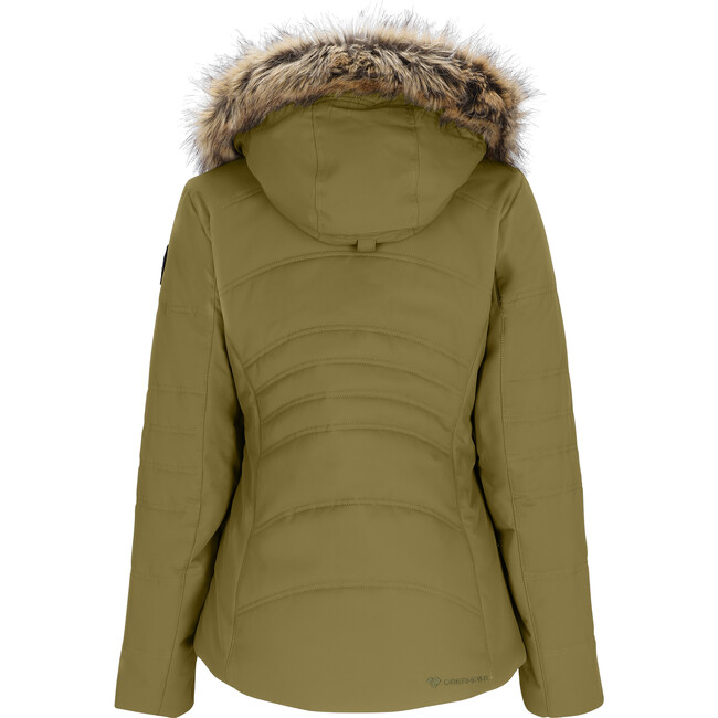 Women's Tuscany II Ski-Ready Regular Fit Faux Fur Hooded Jacket, Smokey Olive - Parkas - 2