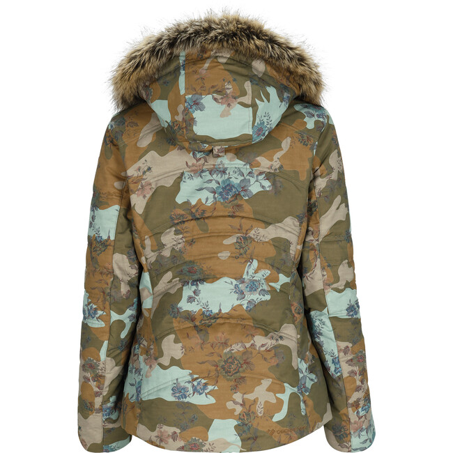 Women's Tuscany II Ski-Ready Regular Fit Faux Fur Hooded Jacket, Vintage Camo - Parkas - 2