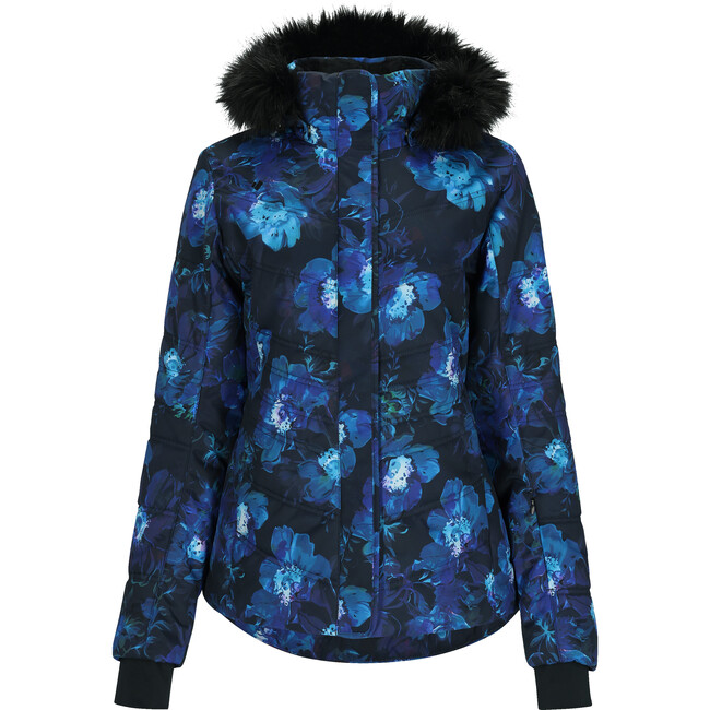 Women's Tuscany II Ski-Ready Regular Fit Faux Fur Hooded Jacket, Night Bloom