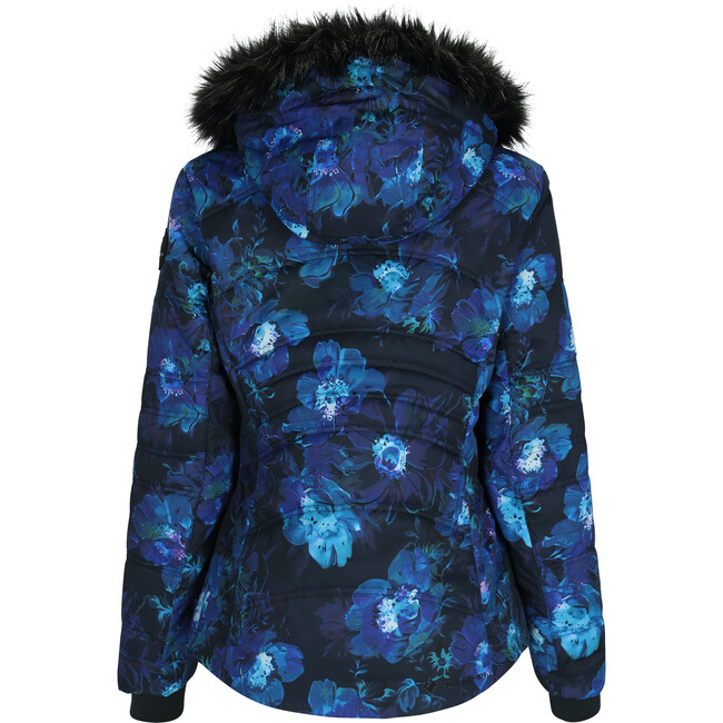 Women's Tuscany II Ski-Ready Regular Fit Faux Fur Hooded Jacket, Night Bloom - Parkas - 2