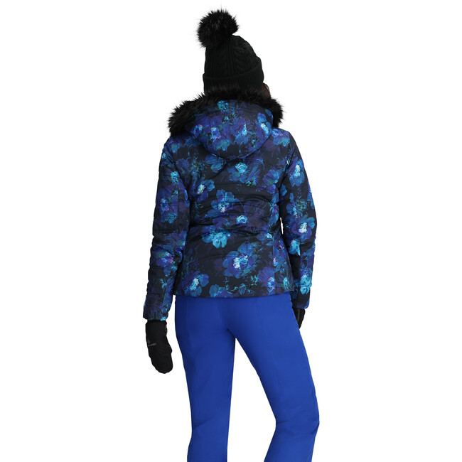 Women's Tuscany II Ski-Ready Regular Fit Faux Fur Hooded Jacket, Night Bloom - Parkas - 5