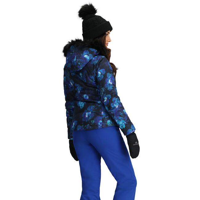 Women's Tuscany II Ski-Ready Regular Fit Faux Fur Hooded Jacket, Night Bloom - Parkas - 7