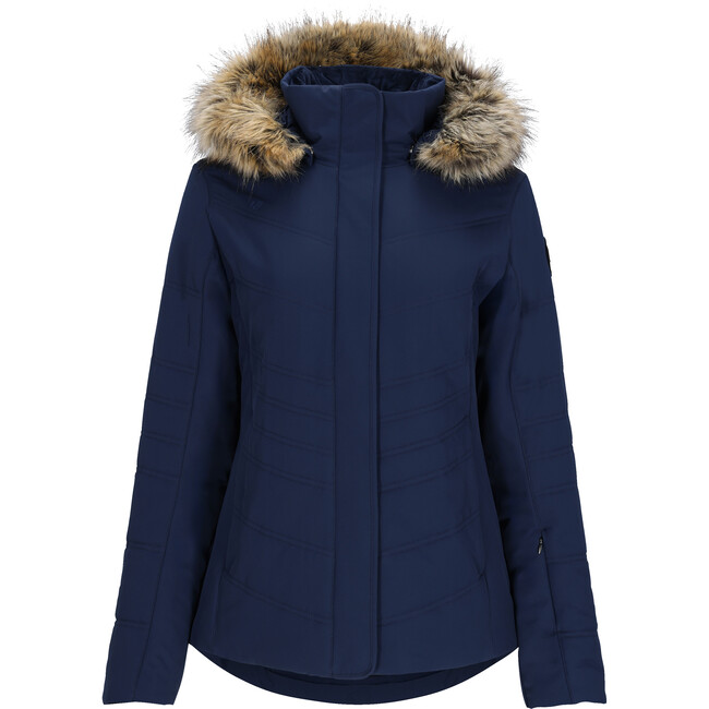 Women's Tuscany II Ski-Ready Regular Fit Faux Fur Hooded Jacket, Midnight Navy