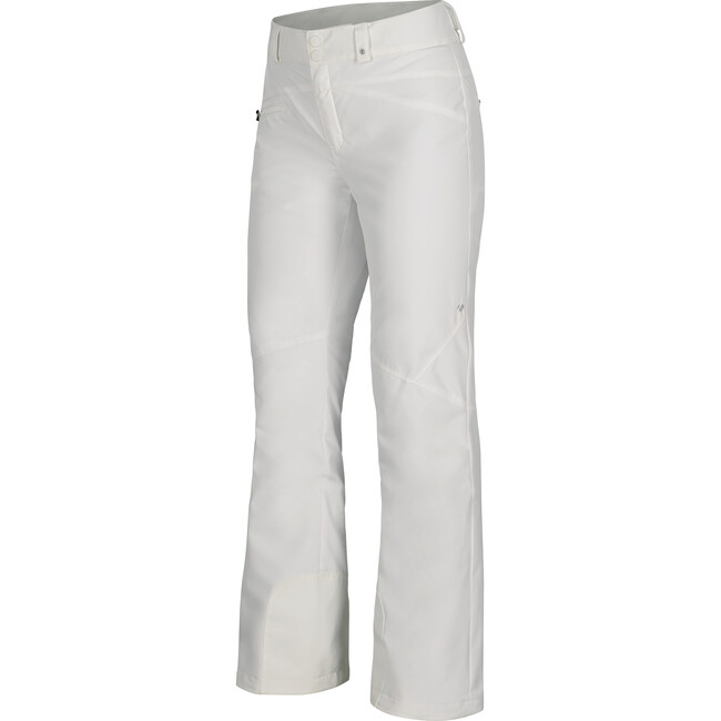 Women's Malta Ski Contour Regular Fit Zipper Hand Pocket Pant, White - Snow Pants - 3