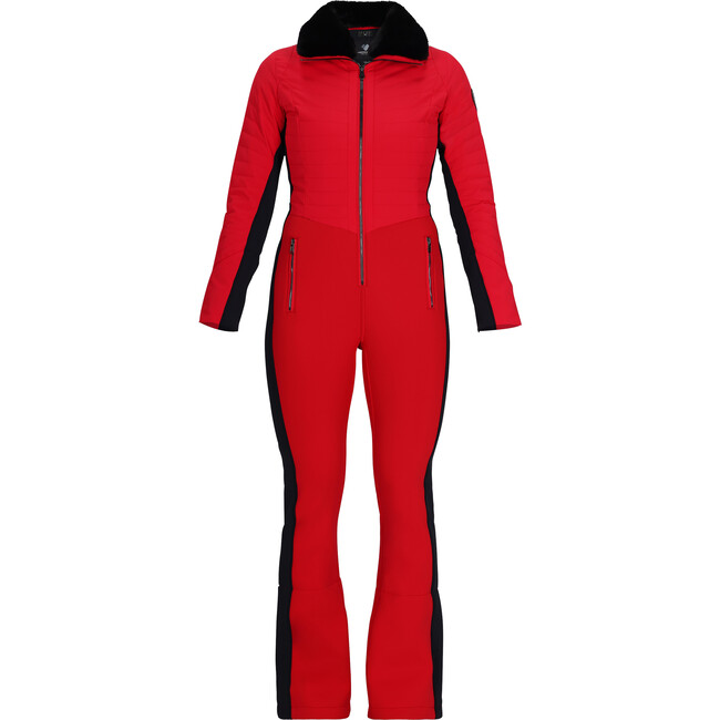 Women's Katze 4-Way Stretch Fabric Active Fit Removable Faux Fur Collar Suit, Ski Patrol - Snowsuits - 1