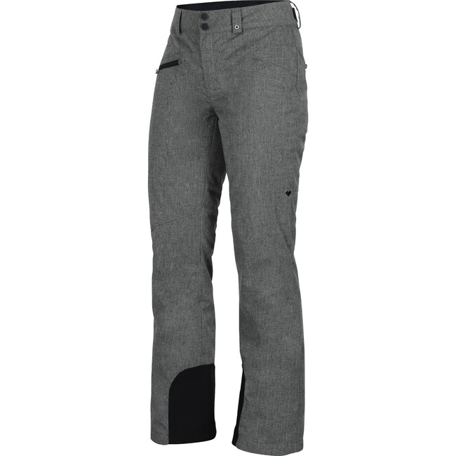 Women's Malta Ski Contour Regular Fit Zipper Hand Pocket Pant, Charcoal - Snow Pants - 3