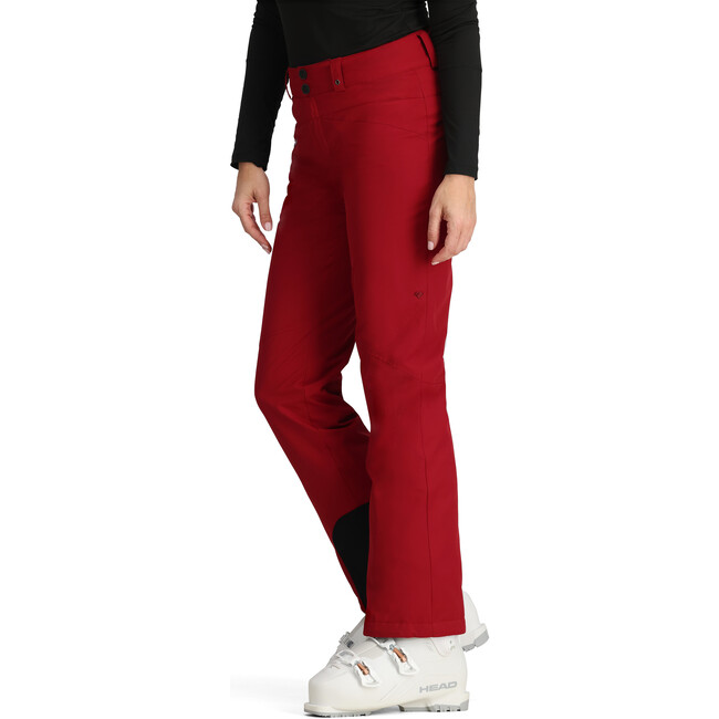 Women's Malta Ski Contour Regular Fit Zipper Hand Pocket Pant, Rustic Red - Snow Pants - 6