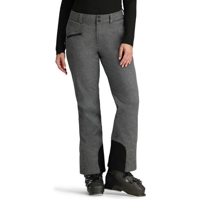 Women's Malta Ski Contour Regular Fit Zipper Hand Pocket Pant, Charcoal - Snow Pants - 4