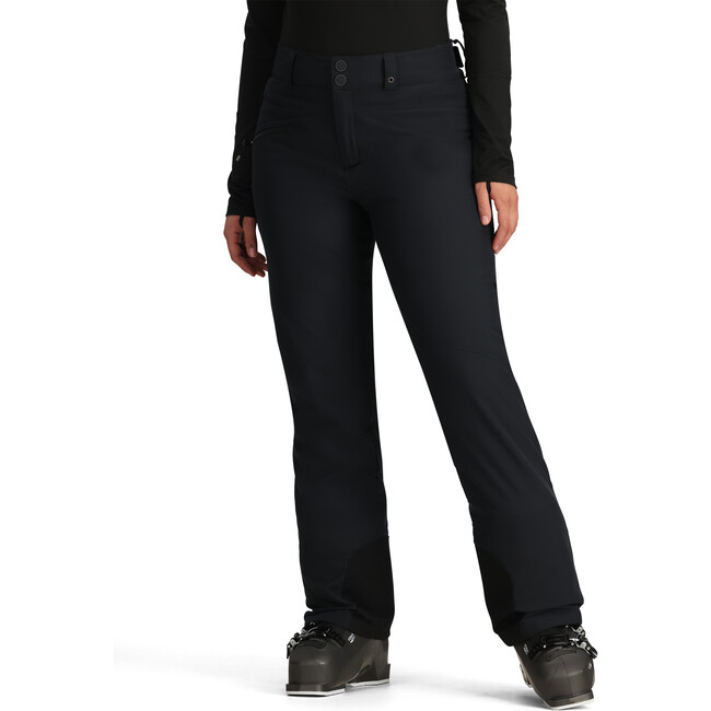 Women's Malta Ski Contour Regular Fit Zipper Hand Pocket Pant, Black - Snow Pants - 4