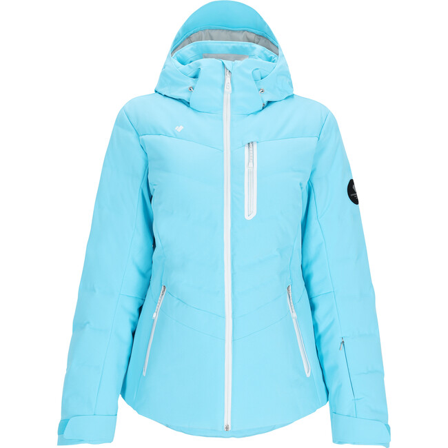 Women's Cosima Down 2-Way Stretch Regular Fit Hooded Jacket, Fly Away